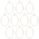 thumbnail image 1 of unbranded 10Ud Redondos Grandes Dorados Minimalistas Para Mujer Sofisticado Y, 1 of 8