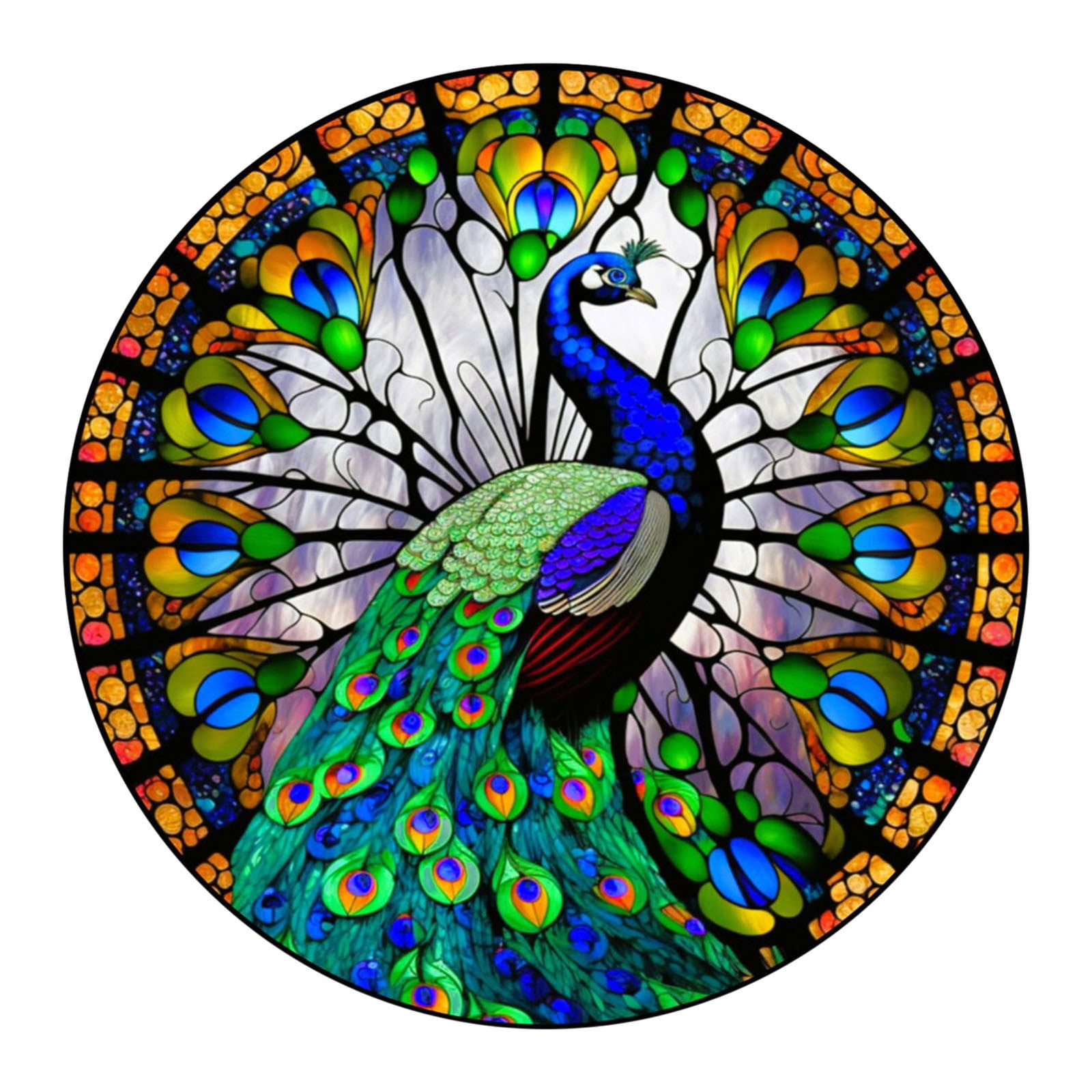 JikouIivo Stained Glass Window Hangings,Outdoor Wall Art