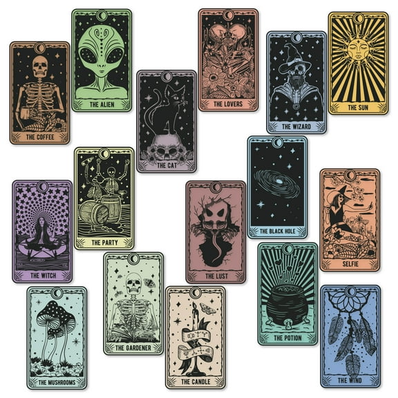 Tarot Cards Sticker Extra Large Stickers for Adults Funny Adhesives with Memes
