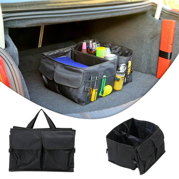 LSLJS Car Trunk Organizer - Collapsible, Multi-Compartment Automotive SUV Car Organizer for Storage - Truck & Car Accessories for Women and Men, Storage Bins