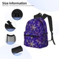 thumbnail image 3 of Fuzoiu blue purple Snowflake Print School Backpack for Teens,Large Bookbag,Lightweight Laptop Bag for Travel, Work, School & Outdoor Adventures, 3 of 6