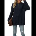 thumbnail image 3 of Camisa de Larga para Mujer, Suéter de Otoño, Túnica Informal, Top Holgado con Bolsillos. Negro XXL, 3 of 10