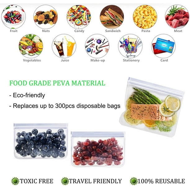 Silicone Food Storage Bag Microwave Freezer Silicone Bag Reusable