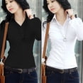 thumbnail image 2 of Blusas Casuales Para Mujer Camisa Blanca De Manga Larga, 2 of 4