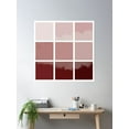 thumbnail image 2 of Red Squares Design Poster Wall Art, Modern Wall Decor, 16x16 UNFRAMED, 2 of 3