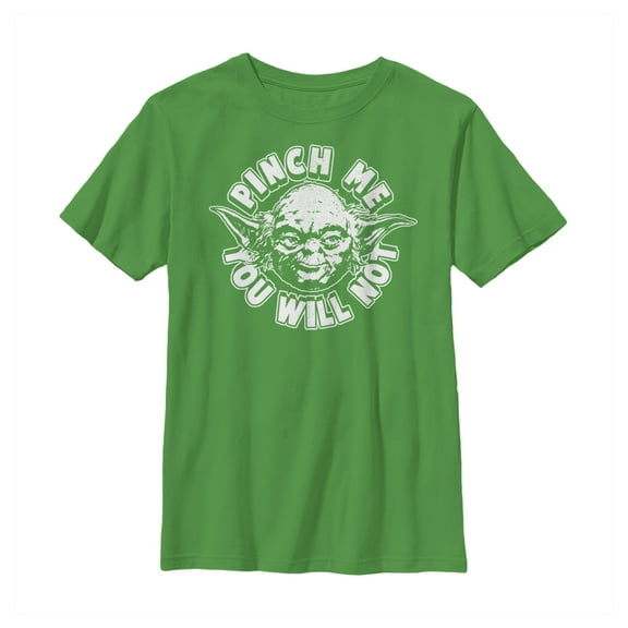 Boy's Star Wars St. Patrick's Day Yoda Pinch Me Not  Graphic Tee Kelly Green Small