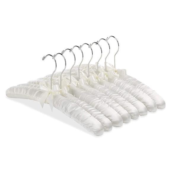 Whitmor 8PK Sat Blusa Percha, 8 unidades, hueso