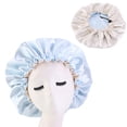 thumbnail image 3 of D-GROEE Satin Bonnet Sleep Bonnet Cap - Large Double Layer Reversible Adjustable Satin Cap for Sleeping Hair Bonnet, 3 of 7