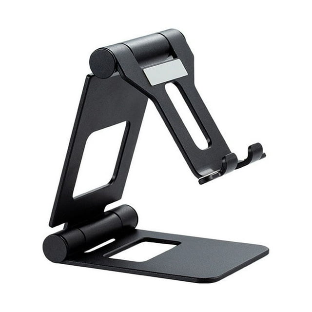 keepw Mobile Phone Holder Foldable Adjustable Portable Plastic Smartphone Stand Household Tablet Organizer Bracket Support Black