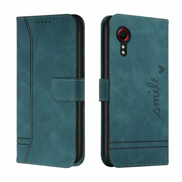 Funda con tapa estilo vintage para Samsung Xcover 5, ranura para múltiples tarjetas, protección total, estilo retro, material PU+TPU
