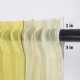 thumbnail image 5 of Yellow Gray Ombre Valance Curtains for Kitchen/Living Room/Bathroom/Bedroom Window, Rod Pocket Small Topper Half Short Window Curtains Voile Sheer Scarf, Vintage Country Wooden 42"x18", 5 of 8