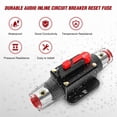 thumbnail image 3 of 80A Resettable Fuse Holder Circuit Breaker, with Manual Reset Waterproof Switch for RV Car Audio Marine Boat Motor Truck Inverter Home Solar System Replace Fuse 20A-150A/12V-42V DC(80A), 3 of 7