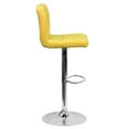 thumbnail image 3 of Home Square Quilted Vinyl Upholstery Bar Stool in Yellow - Set of 3, 3 of 11