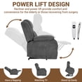 thumbnail image 4 of HSUNNS Power Lift Recliner Chair for Elderly, Overstuffed Wide Recliners for Adults, Heavy Duty Recliner Sofa and Safety Motion Reclining Mechanism, 45°-135° Recline, 350lb Capacity, Grey, 4 of 8