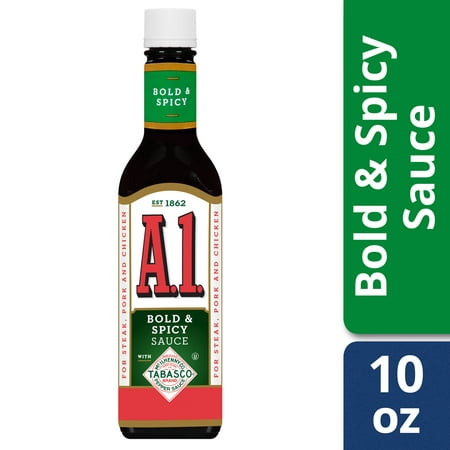 (2 Pack) A.1. Bold & Spicy Sauce, 10 oz Bottle