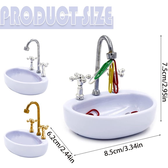 Paper Clips Holder for Washbasin, Creative Desk Organizer with Clips