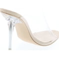 thumbnail image 5 of CAPE ROBBIN Allure Women's Dressy Peep Toe Clear Transparent Strap Slip On Clear Heels - Nude, 5 of 7