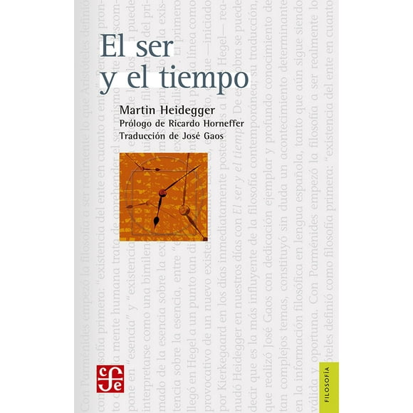 Libro El Ser Y El Tiempo Tapa Blanda, Autor Martin Heidegger, Editorial Fondo De Cultura Economica