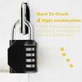 thumbnail image 3 of Combination Lock  4 Digit Combination Padlock for School Gym Sports Locker  Fence  Toolbox  Case  Hasp Cabinet Storage (4 Pack), 3 of 6