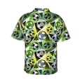 thumbnail image 3 of Goofa Football Doodle Hawaiian Shirt for Men, Unisex Summer Beach Casual Short Sleeve Button Down Shirts,Aloha Tropical Floral print shirt-Small, 3 of 9