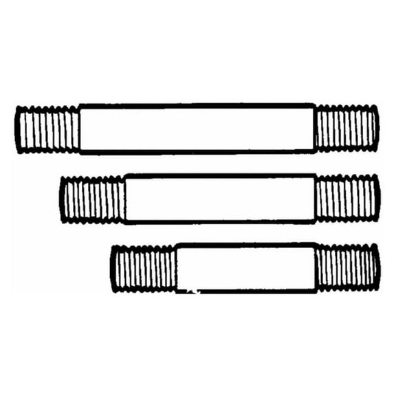 B&K 3/4 in. Dia. x in. L Galvanized Steel Pre-Cut Pipe