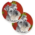 thumbnail image 1 of Carolines Treasures SC9433CARC Schnauzer Flocons de Neige Rouges et Verts Ensemble de Noël de 2 Porte-Gobelets sous-Verre de Voiture, 1 of 1