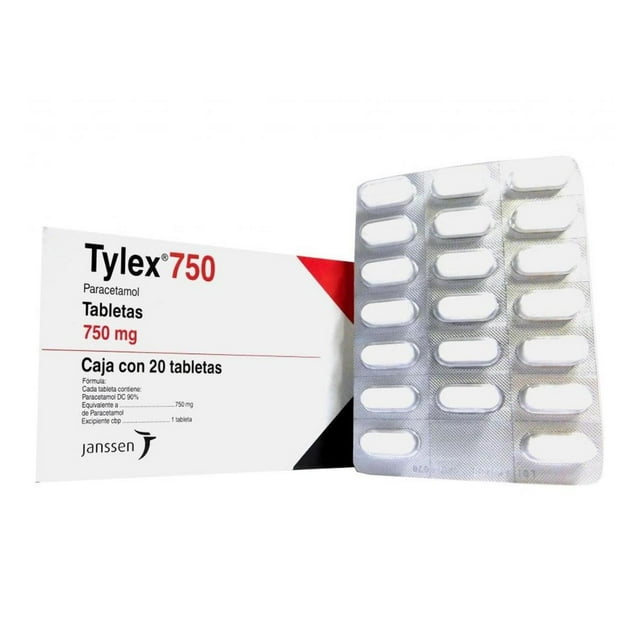 Tylex 750 mg, 20 tabletas