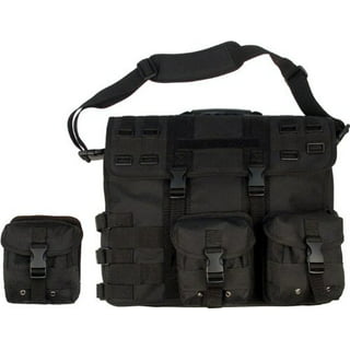 CamGo Tactical Briefcase Small Military 12 inch Laptop Messenger Bag  Computer Shoulder Bag (Black)