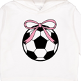 thumbnail image 3 of Inktastic Girls Soccer Ball Coquette Bow Toddler Hoodie, 3 of 4