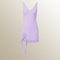 thumbnail image 2 of XIAONU Sleeveless Wrap Dress For Women Ruffle Hem Asymmetrical Slim Mini Dress, 2 of 7