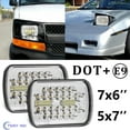 thumbnail image 3 of 2x DOT 7x6" Rectangle LED Headlight Sealed Beam Replacement For Chevy For Jeep MJ, 3 of 7