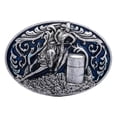 thumbnail image 1 of Hebilla de cinturón Soledad Cowboy Barrel Racing Ovalada Aleación de Zinc, 1 of 6