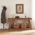 thumbnail image 4 of Tribesigns 70.9" Farmhouse Console Table, Long Sofa Table Behind Couch with Storage, Narrow Wooden Console Station, Industrial Rustic Entryway Furniture for Hallway, Entry, Living Room, Brown, 4 of 13