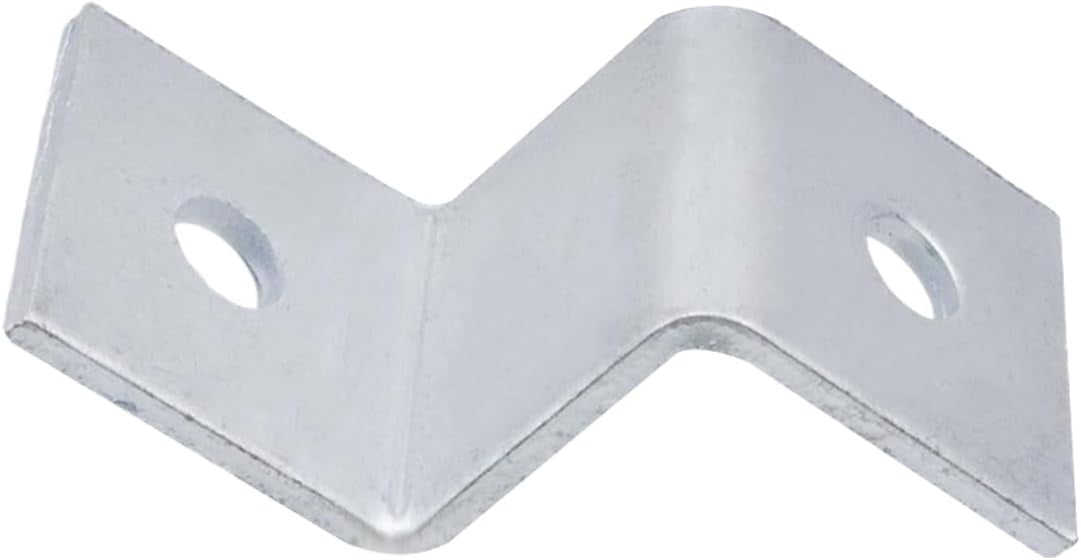 8-Piece Heavy Duty Reinforced Double Hole Installation Brackets, For 1.57 Inch x 1.57 Inch Grooves, Electro-Galvanized