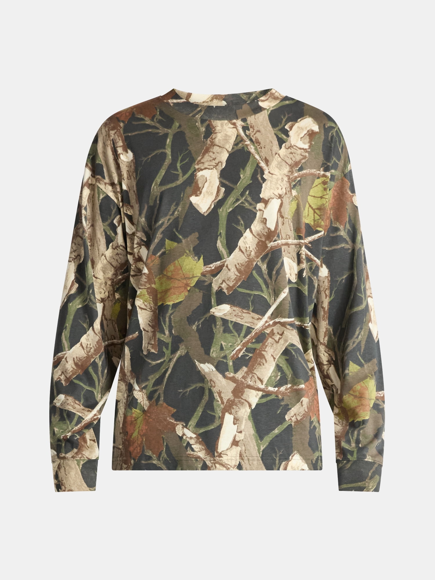 No Boundaries Cotton Oversized Tee with Long Sleeves, Men's & Big Men's