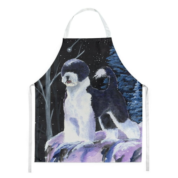 Carolines Treasures SS8399APRON Starry Night Portuguese Water Dog Apron Large multicolor