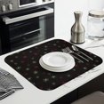 thumbnail image 3 of Black Christmas Star Pattern Dish Drying Mat for Kitchen 1 Pack, Ultra Absorbent Microfiber Dishes Drainer Mats,16x18in(41x46cm), 3 of 6