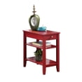 thumbnail image 3 of American Heritage Three Tier End Table With Drawer in Red Wood Finish, 3 of 7