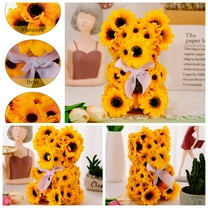 1Xsunflower Bear Clearance! Sunflower Bear Doll Decoration Summer Sunflower Thanksgiving Garden Decoration