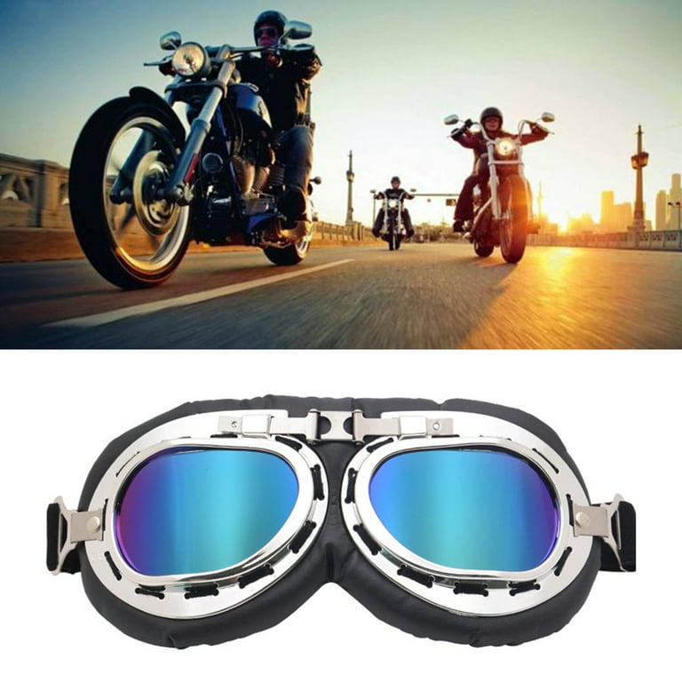 Retro Motorcycle Goggles Aviator Vintage Glasses Cruiser Scooter Flying Eyewear Walmart