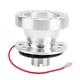 thumbnail image 1 of Quick Release Steering Wheel, Silver CNC Aluminum Alloy Racing Wheel With Mounting Accessory For Professional Use, 1 of 8