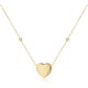 thumbnail image 1 of Collar con colgante de corazón de oro hipoalergénico, cadena satélite chapada en oro de 18 quilates, regalo de joyería delicada para mujeres, adolescentes y niñas, 1 of 4
