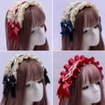 thumbnail image 4 of Tocado gótico de lolita, accesorios para el cabello de encaje para sirvienta, lindas diademas, horquillas dulces, 4 of 5