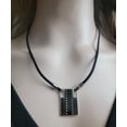 thumbnail image 2 of Rochet Ladies Stainless Steel Industrial Rectangular Pendant String Necklace 22", 2 of 7