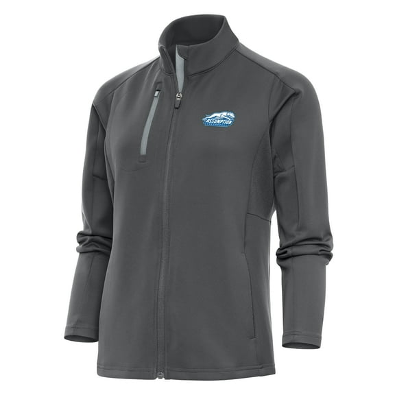 Women's Antigua Charcoal Assumption Greyhounds Generation Digital Thermal Full-Zip Jacket
