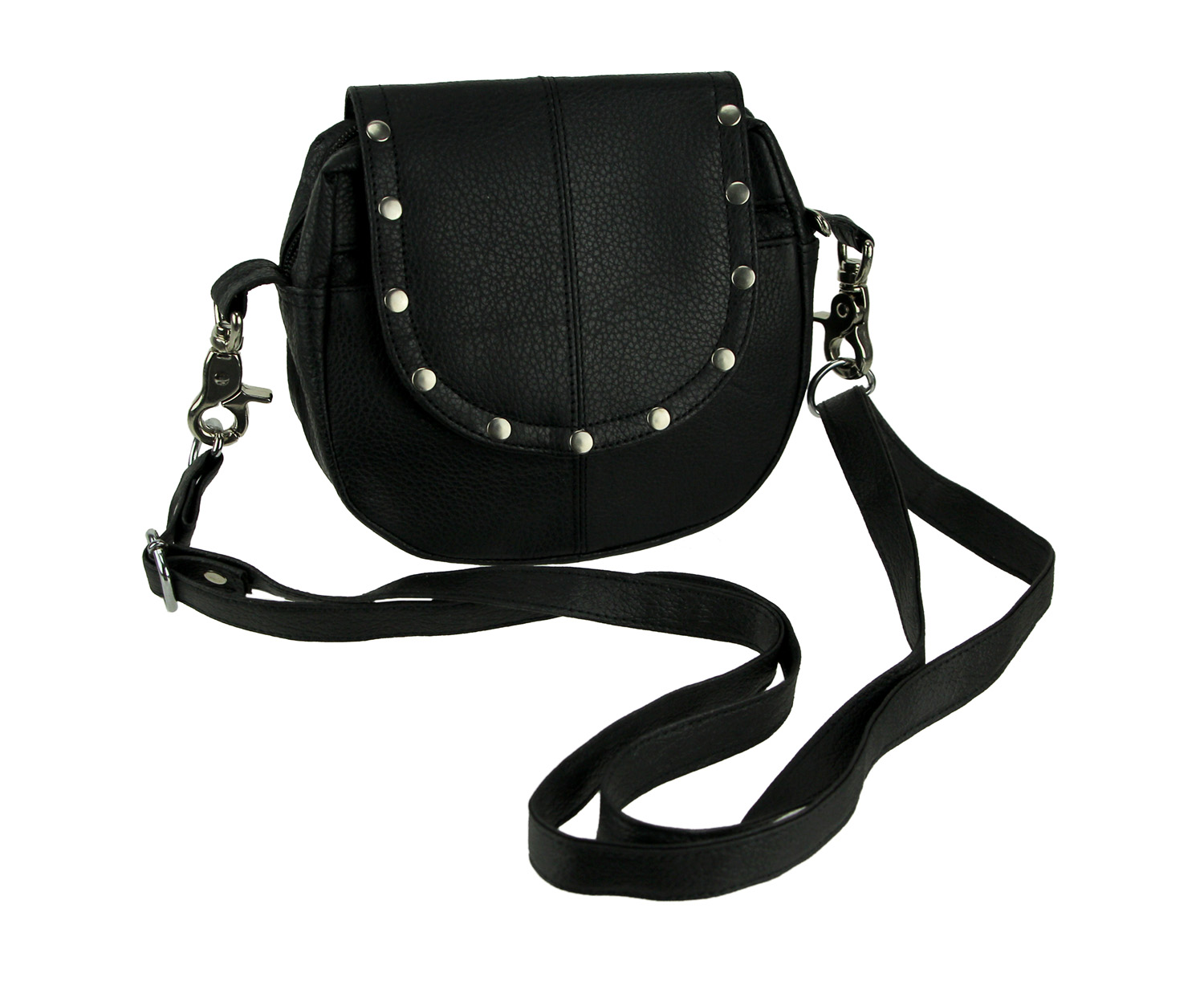 black studded side bag