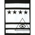 thumbnail image 5 of Ma Croix Mens Graphic Print All Seeing Eye Stars and Stripes Short Sleeve T Shirt, 5 of 6