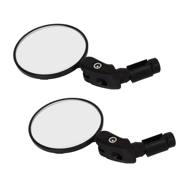 Bike Rearview Mirror, Foldable 1 Pair Cycling Parts Handlebar Mirrors Standard Size Impact Resistant for ID 18-22mm Handlebars