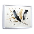 thumbnail image 2 of Designart "Feathers Sumi Asian Painting IV" Asian Art Floater Framed Canvas Print, 2 of 7