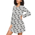 thumbnail image 3 of joogoo Retro Ducks Swim Women's Long Sleeve Nightgown Sleepwear XXXL, 3 of 8